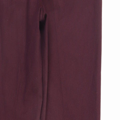 Womens UK Size 8 Marks and Spencer Regular Fit Dress Pants Purple Trousers
