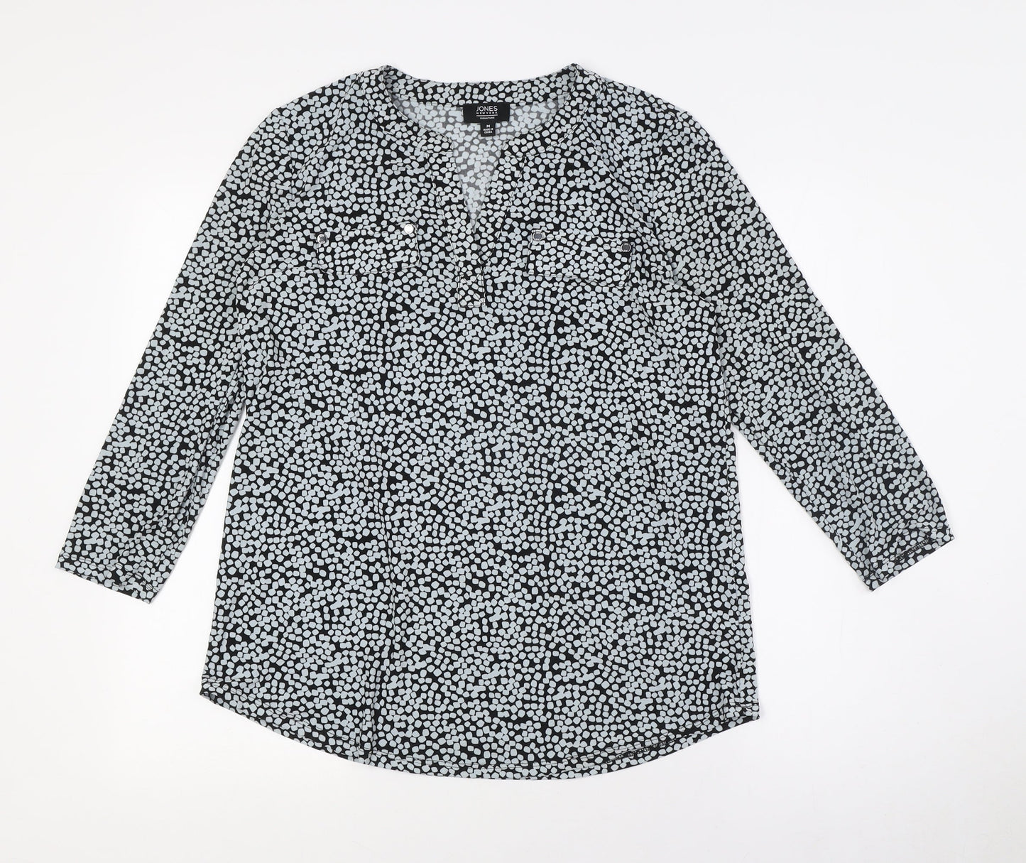 Womens UK Size M Jones New York Grey Basic Button-Up