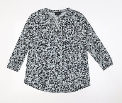 Womens UK Size M Jones New York Grey Basic Button-Up