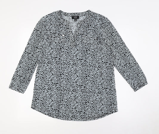 Womens UK Size M Jones New York Grey Basic Button-Up