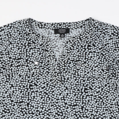 Womens UK Size M Jones New York Grey Basic Button-Up