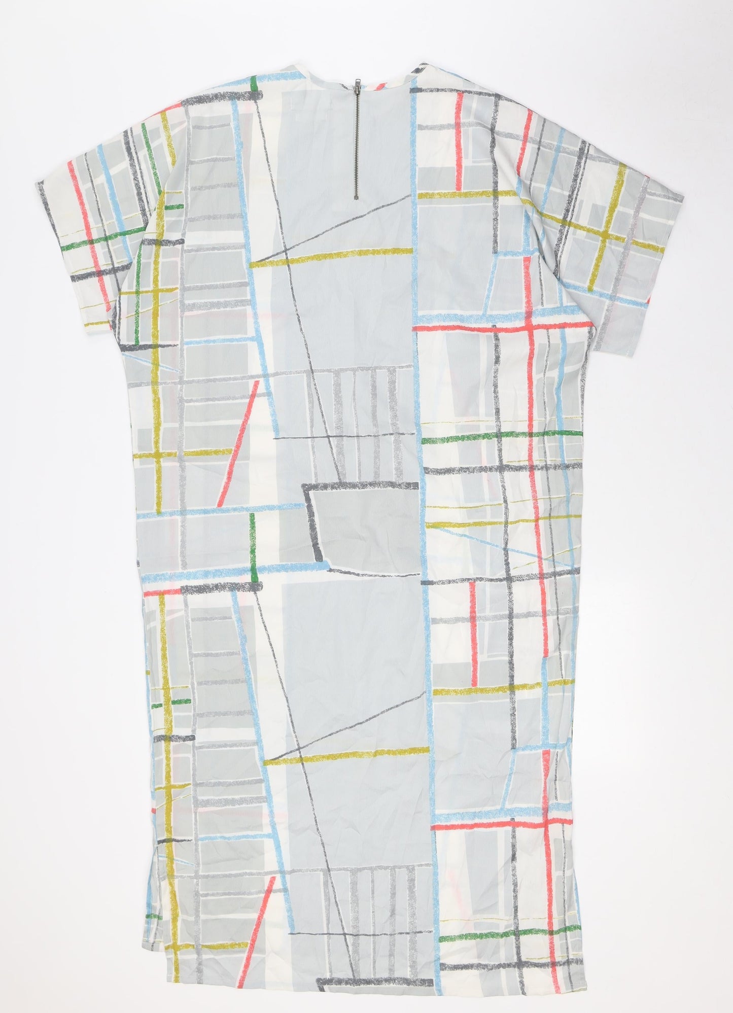 Native Youth Womens Multicoloured Polyester Shirt Dress Size S Round Neck