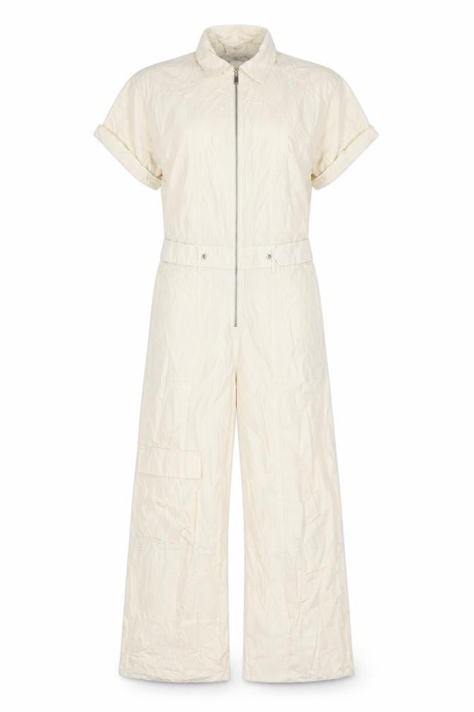 Womens UK Size S Zara One-Piece Beige Jumpsuit