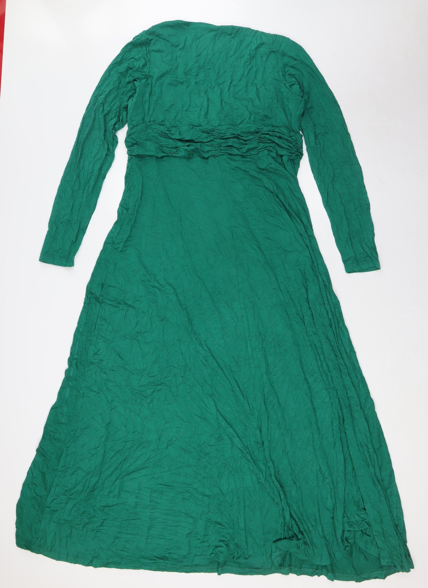 Look For The Stars Womens Green Polyester A-Line Size 18 V-Neck