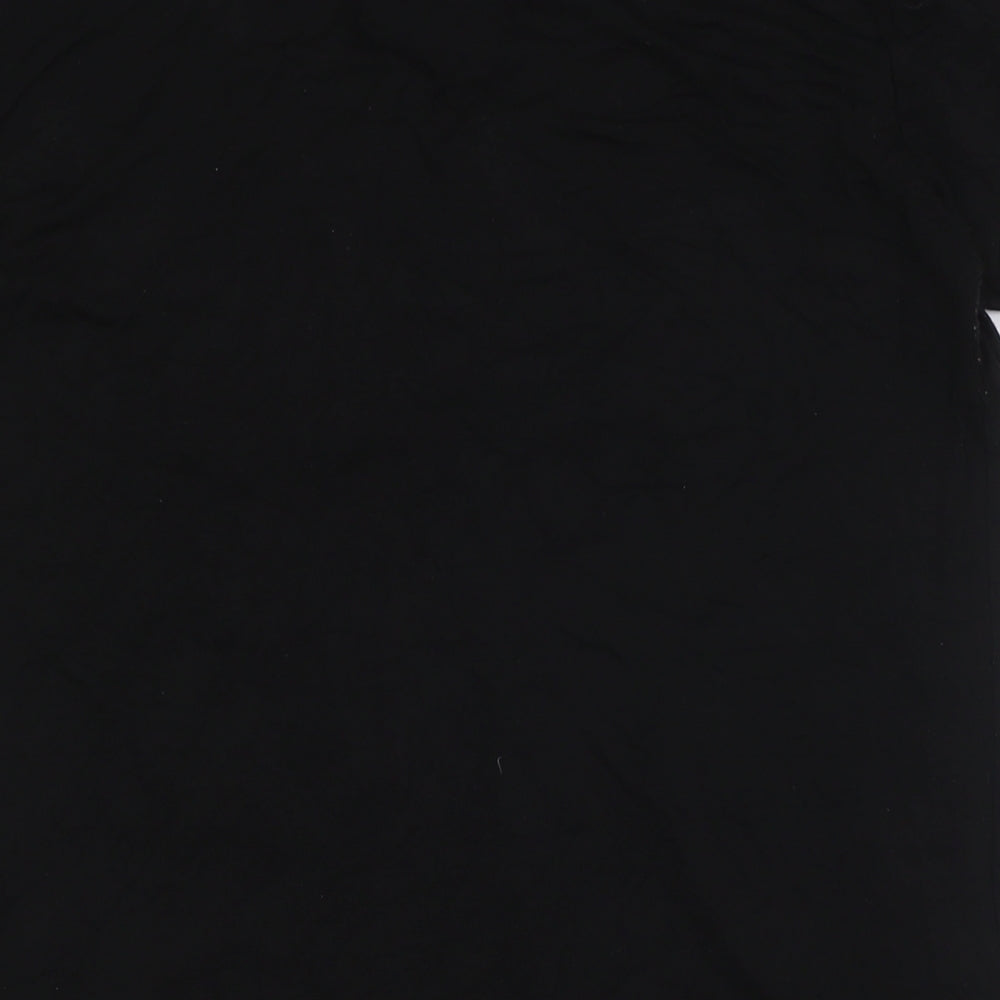 Mia Moda Womens Black Viscose Basic Button-Up Size 16 V-Neck