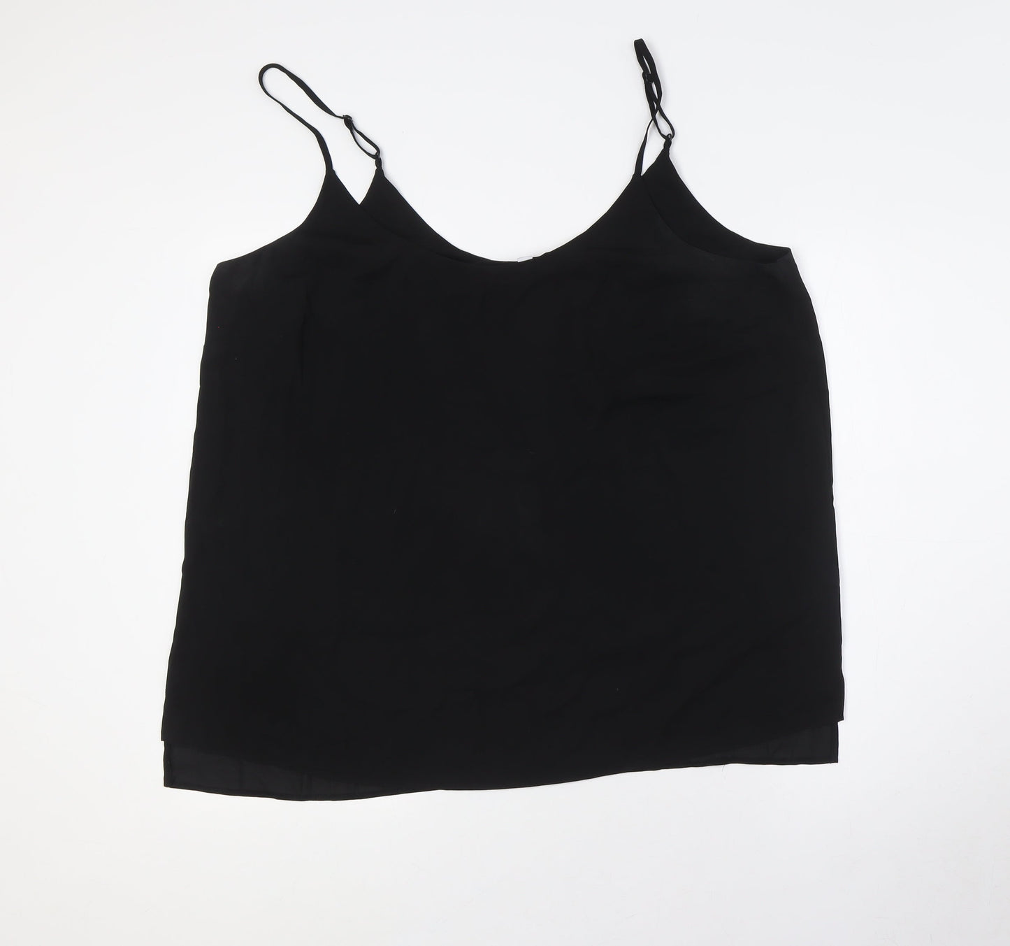 Womens UK Size 20 Dorothy Perkins Black Camisole Button-Up
