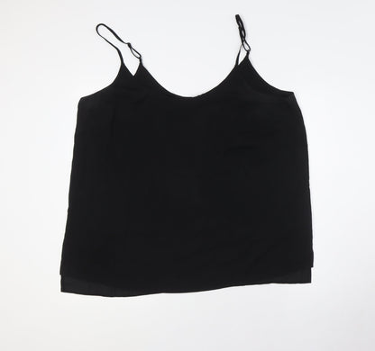 Womens UK Size 20 Dorothy Perkins Black Camisole Button-Up