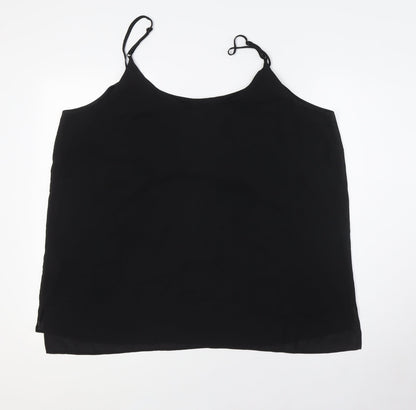 Womens UK Size 20 Dorothy Perkins Black Camisole Button-Up