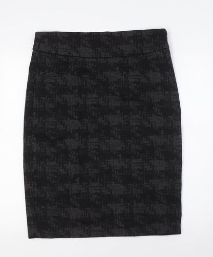 Grace Womens Black Polyester Straight & Pencil Skirt Size 12 Zip