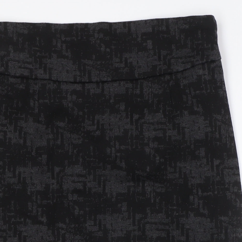 Grace Womens Black Polyester Straight & Pencil Skirt Size 12 Zip