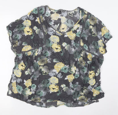 Womens UK Size 18 NEXT Grey Basic Button-Up