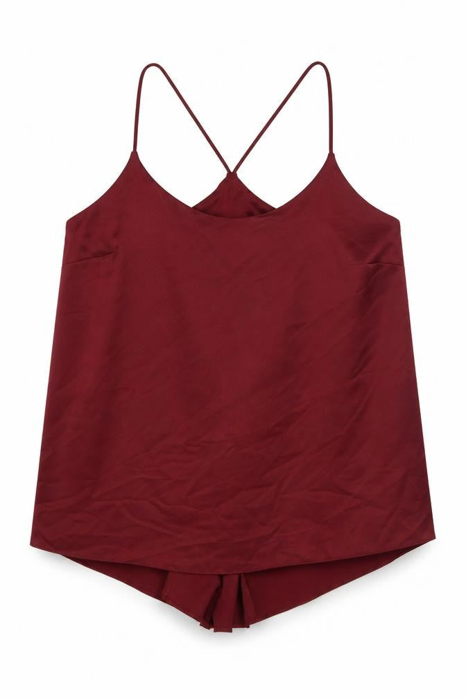 Womens UK Size 20 Collection Red Camisole Button-Up
