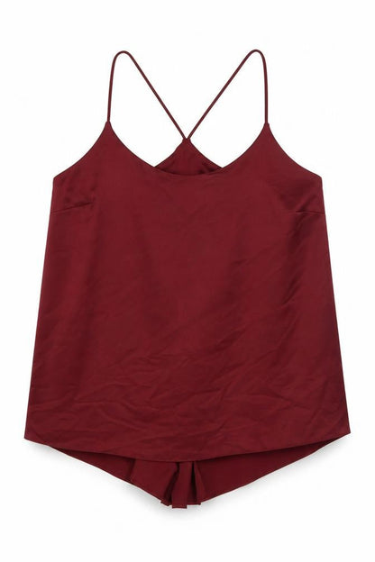 Womens UK Size 20 Collection Red Camisole Button-Up