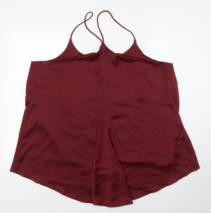 Womens UK Size 20 Collection Red Camisole Button-Up