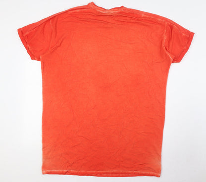 Womens UK Size 12 ASOS Orange Basic T-Shirt
