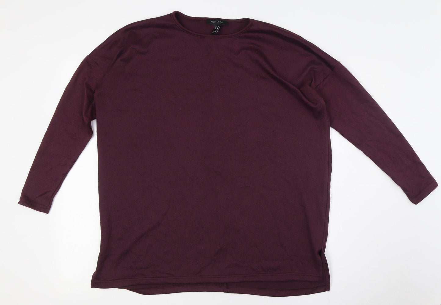 Womens UK Size 12 New Look Purple Basic Button-Up
