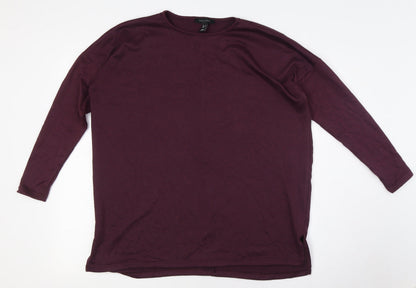 Womens UK Size 12 New Look Purple Basic Button-Up
