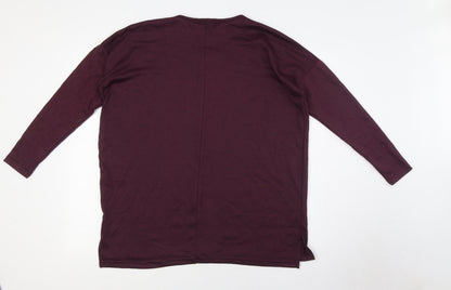 Womens UK Size 12 New Look Purple Basic Button-Up