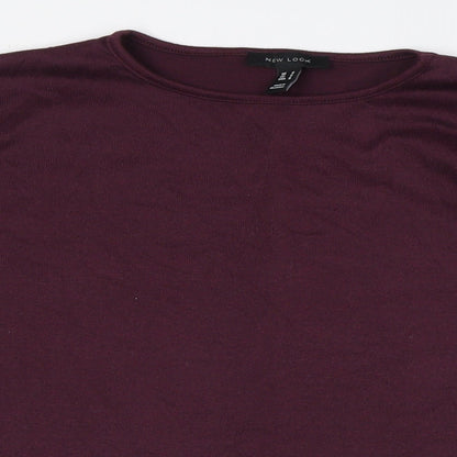 Womens UK Size 12 New Look Purple Basic Button-Up