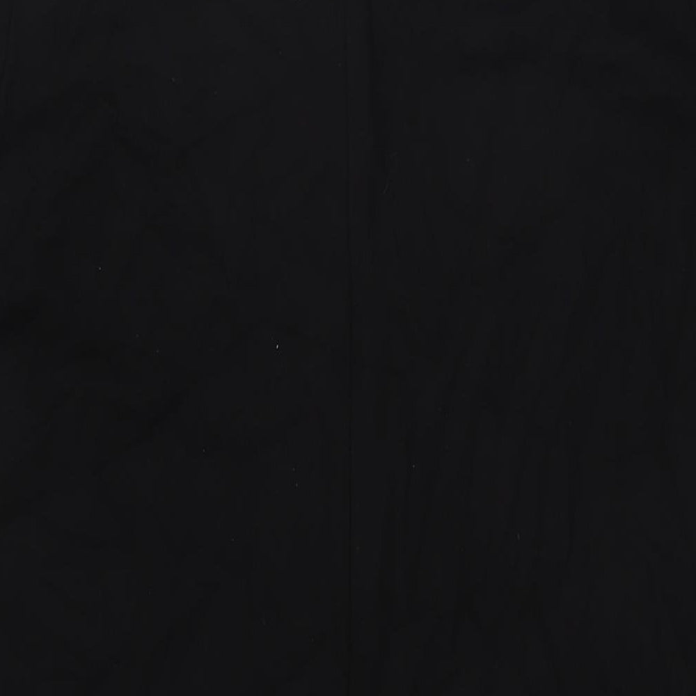 Debenhams Womens Black Viscose A-Line Size 18 Round Neck Zip - Zip pockets