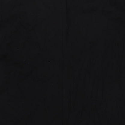 Debenhams Womens Black Viscose A-Line Size 18 Round Neck Zip - Zip pockets