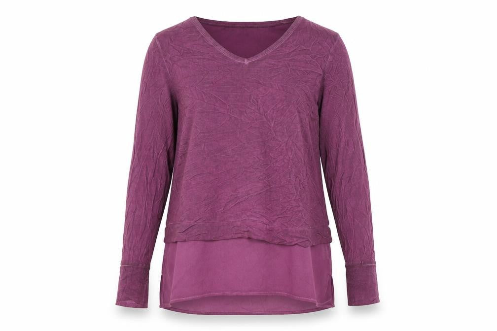 Womens UK Size 10 Yest Purple Basic Button-Up