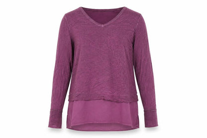 Womens UK Size 10 Yest Purple Basic Button-Up