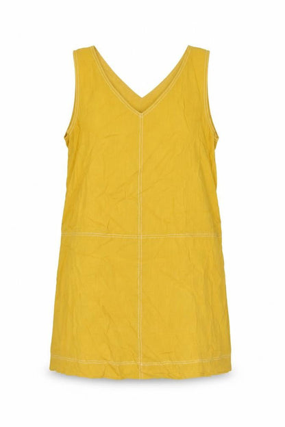 THML Womens Yellow Rayon A-Line Size M V-Neck