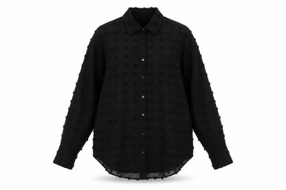 Womens UK Size S Zara Black Basic Button-Up