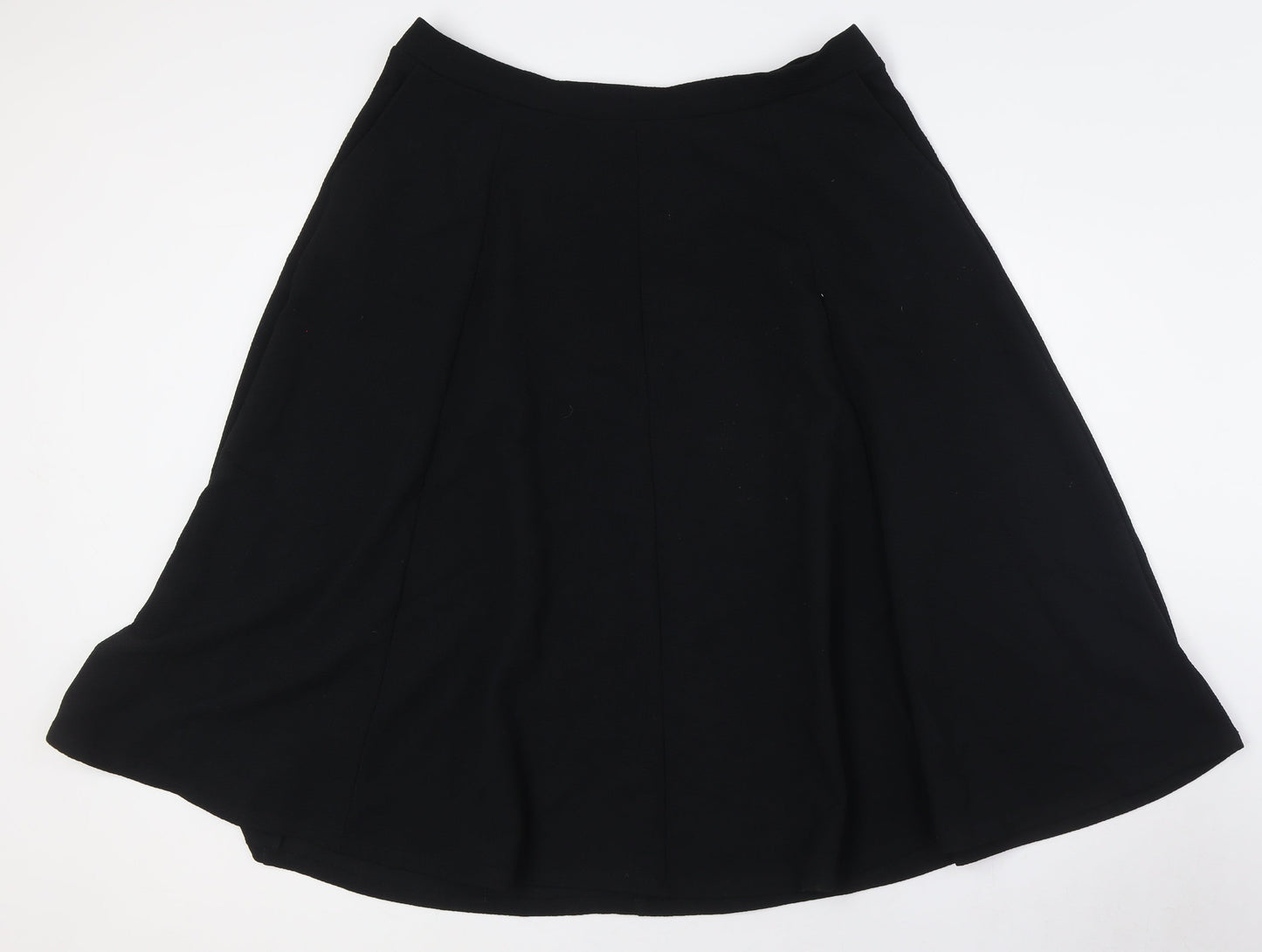 Per Una Womens Black Polyester A-Line Skirt Size 16