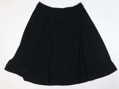 Per Una Womens Black Polyester A-Line Skirt Size 16
