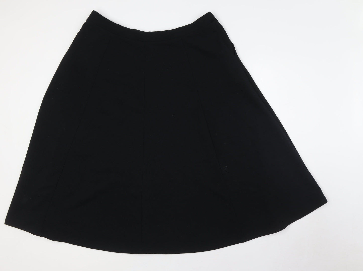 Per Una Womens Black Polyester A-Line Skirt Size 16