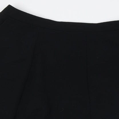Per Una Womens Black Polyester A-Line Skirt Size 16