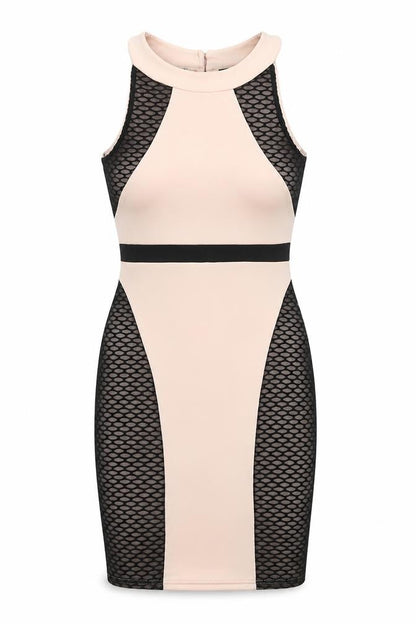 Quiz Womens Pink Polyester Bodycon Size 10 Round Neck Button