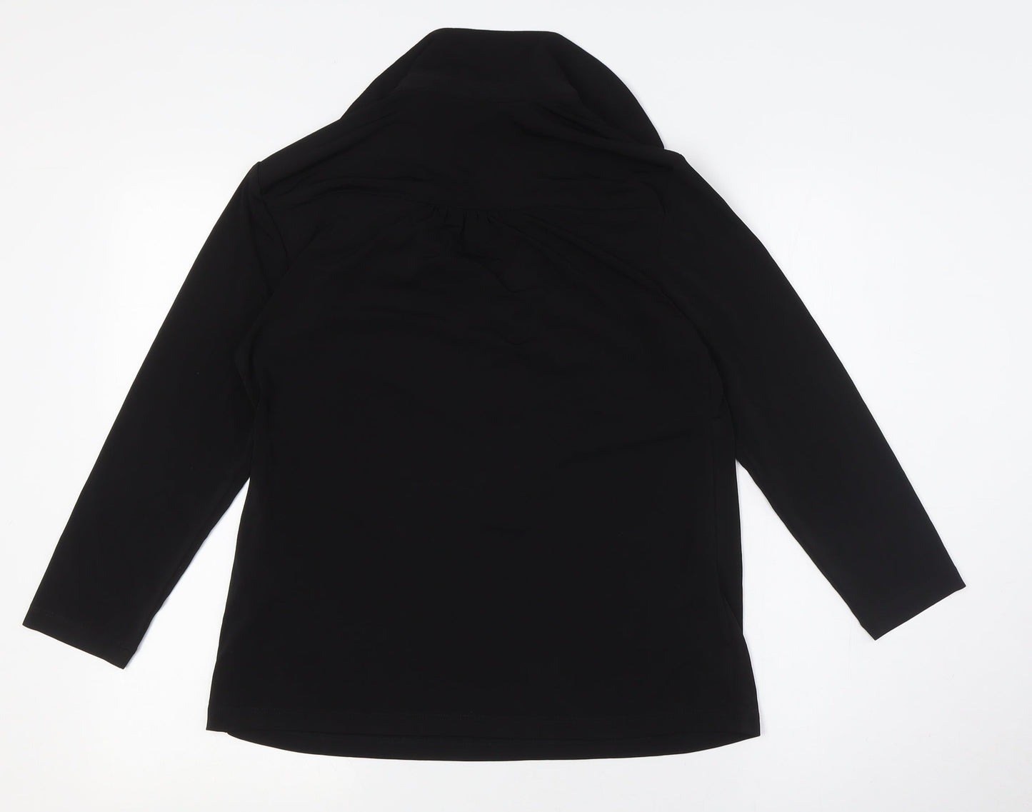 Womens UK Size M Premise Black Basic Button-Up