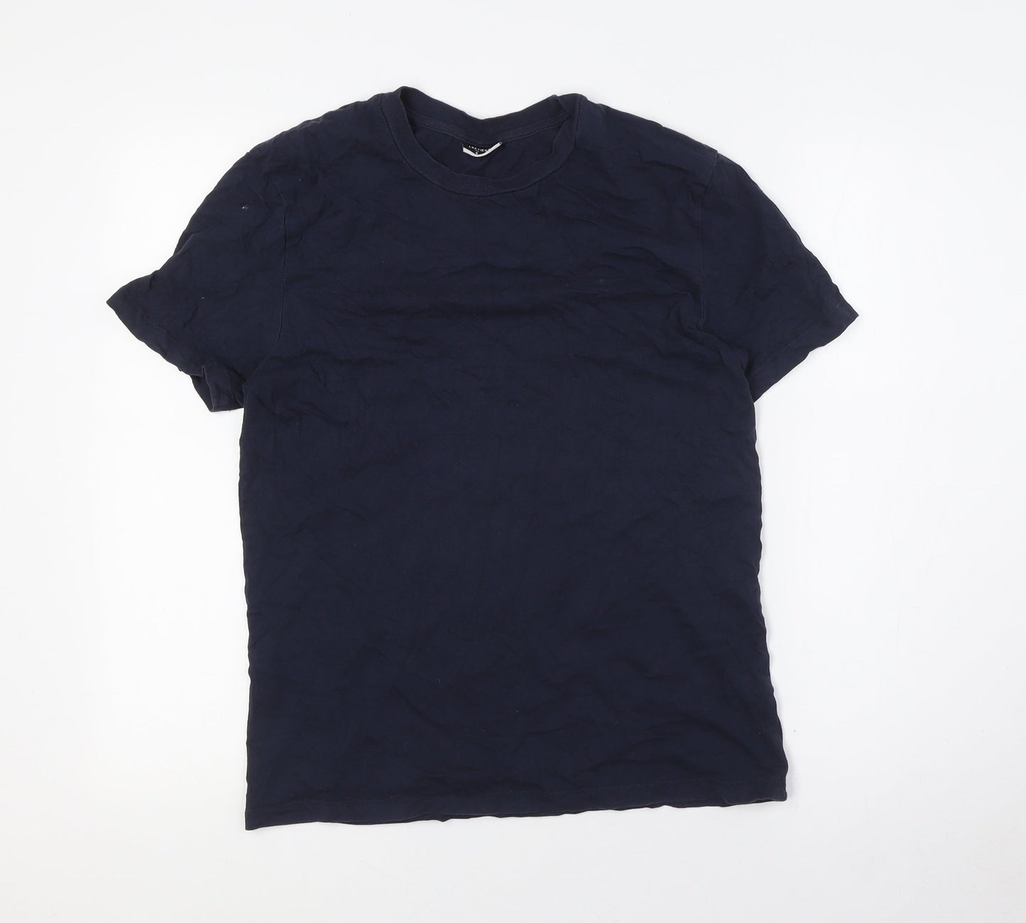 LEFTIES MAN Mens Blue Cotton T-Shirt Size S Crew Neck