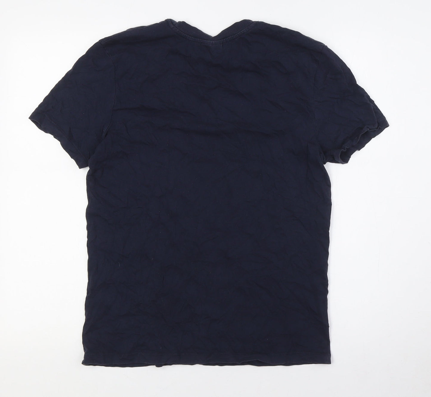 LEFTIES MAN Mens Blue Cotton T-Shirt Size S Crew Neck