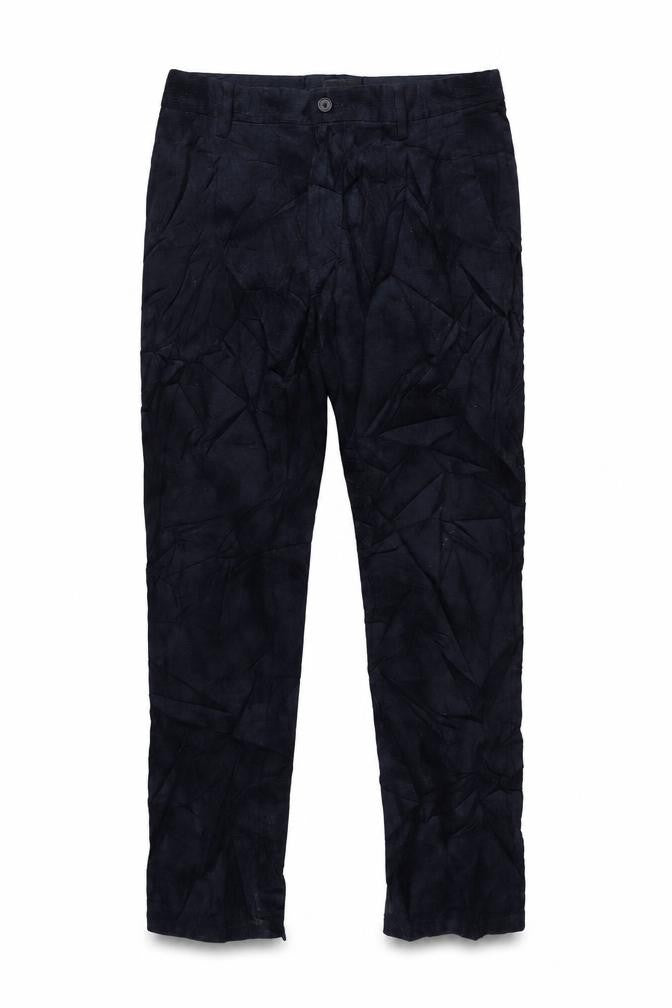 Marks & Spencer Mens Blue Cotton Trousers Size 32 in L33 in Regular Zip