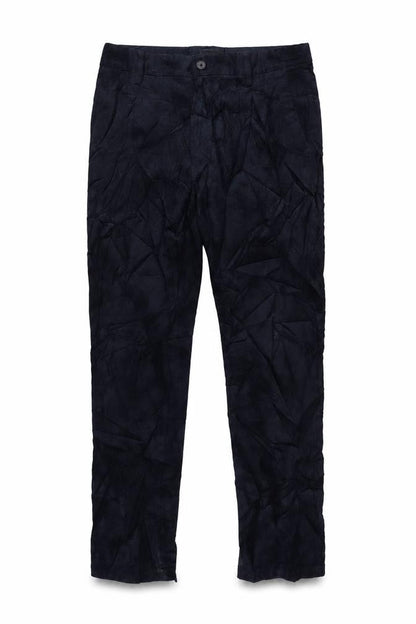 Marks & Spencer Mens Blue Cotton Trousers Size 32 in L33 in Regular Zip
