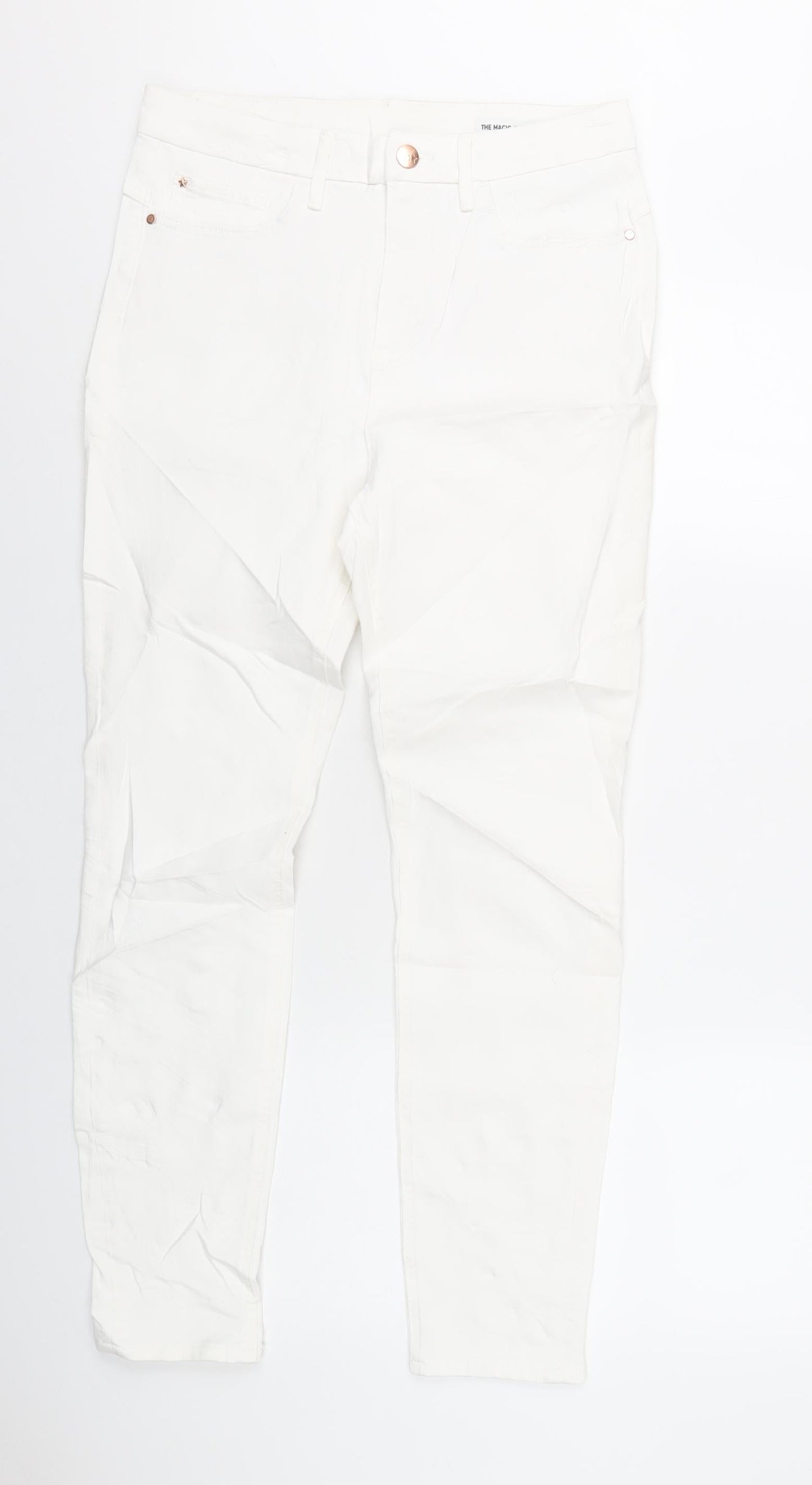 Womens UK Size 12 Marks and Spencer Regular Fit Skinny White Jeans