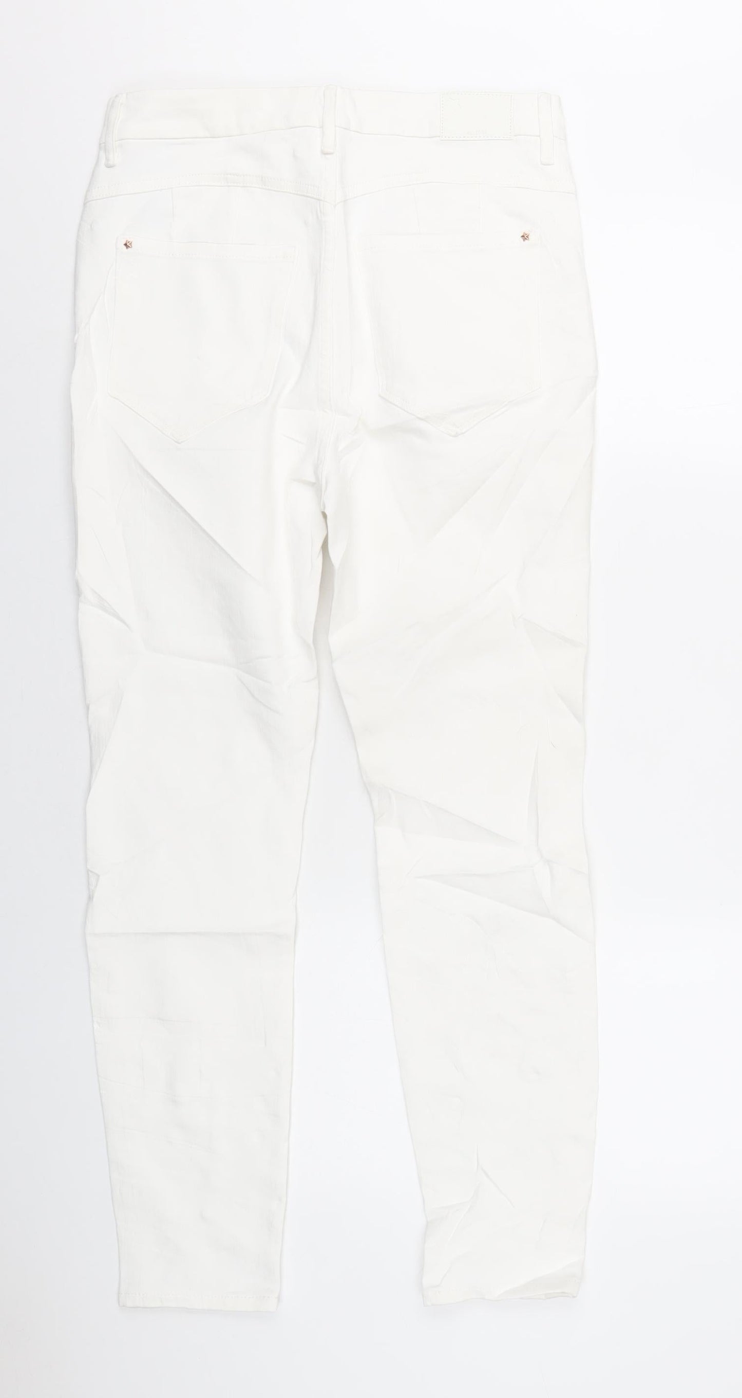 Womens UK Size 12 Marks and Spencer Regular Fit Skinny White Jeans