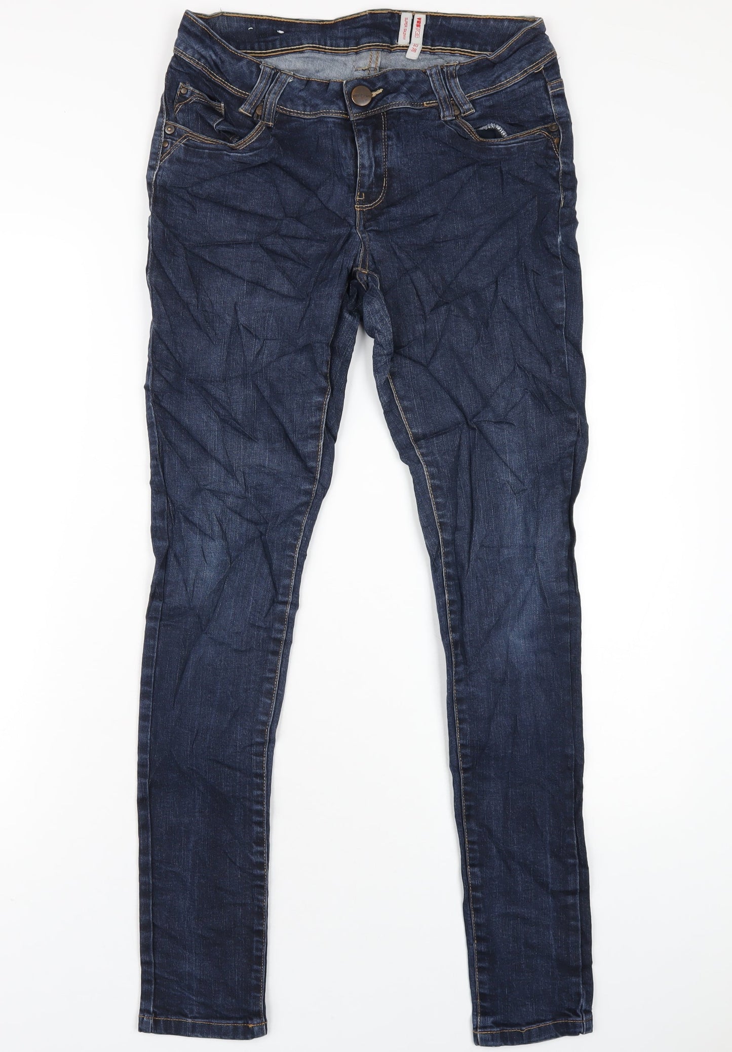 Womens UK Size 10 Yes Yes Regular Fit Skinny Blue Jeans