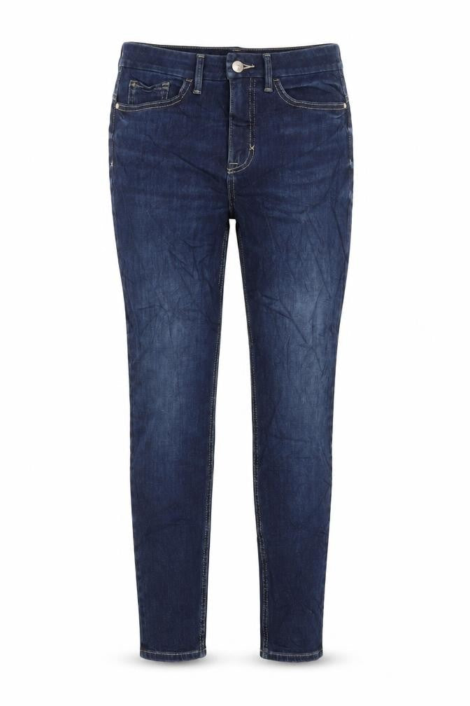 Marks & Spencer Womens Blue Cotton Skinny Jeans Size 10 L27 in Regular Zip