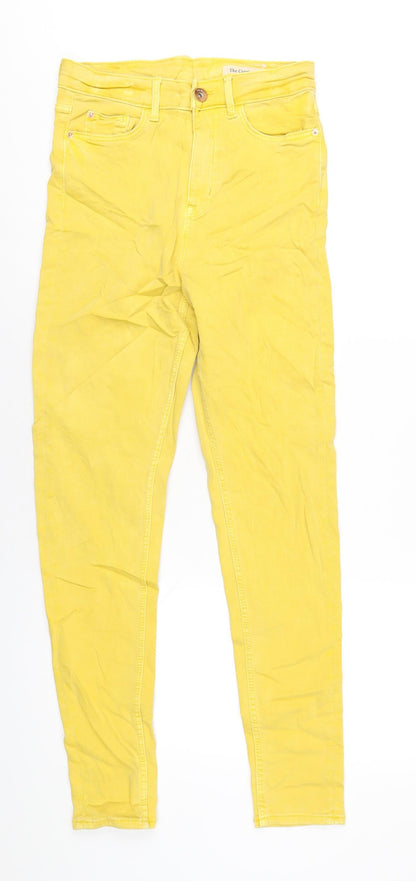 Womens UK Size 8 Marks and Spencer Regular Fit Skinny Yellow Jeans