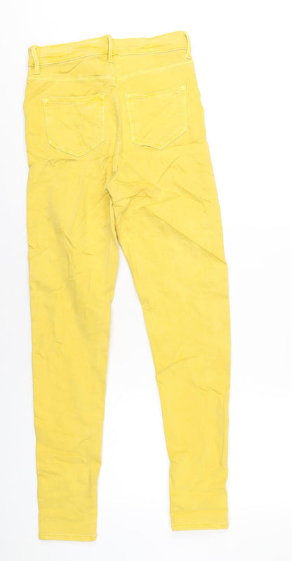 Womens UK Size 8 Marks and Spencer Regular Fit Skinny Yellow Jeans