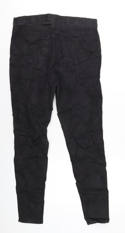 Marks and Spencer Womens Black Cotton Jegging Jeans Size 34 in L30 in Regular