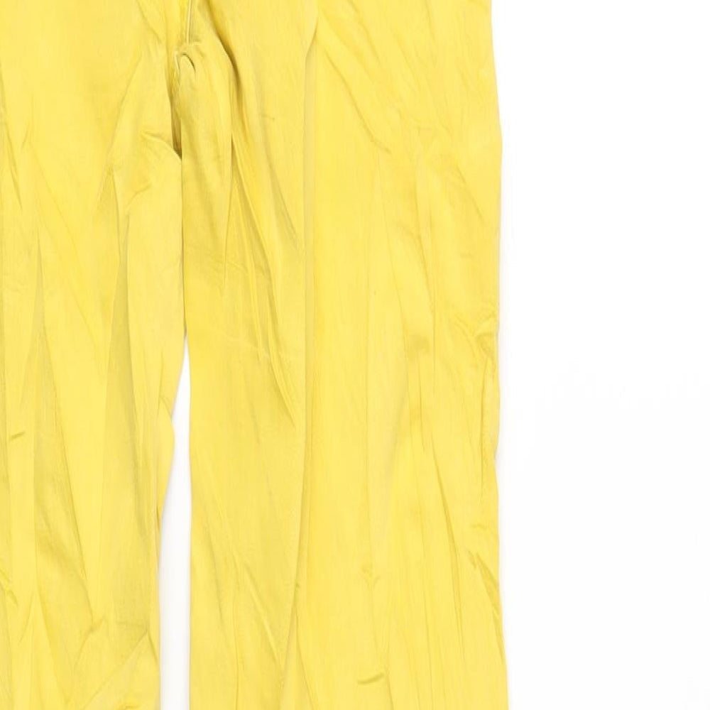 Marks and Spencer Womens Yellow Cotton Skinny Jeans Size 8 L29 in Regular Zip