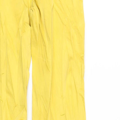 Marks and Spencer Womens Yellow Cotton Skinny Jeans Size 8 L29 in Regular Zip