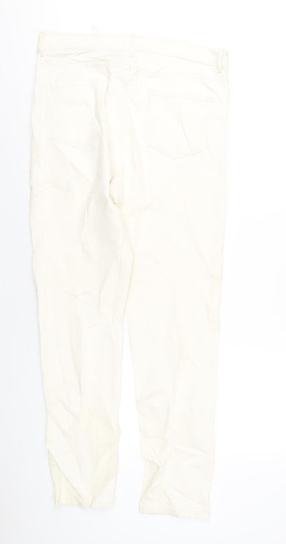 Womens UK Size 16 Marks and Spencer Regular Fit Skinny Ivory Jeans