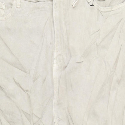 Womens UK Size 22 Marks and Spencer Regular Fit Wide-Leg Beige Jeans